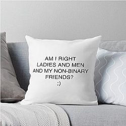 Am I right ladies and my non-binary friends? Jenna Marbles Throw Pillow