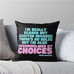 Overwhelmed by Choice Jenna Marbles Throw Pillow