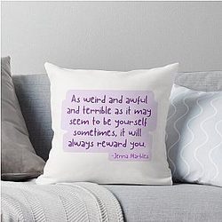 Jenna Marbles Quote Throw Pillow
