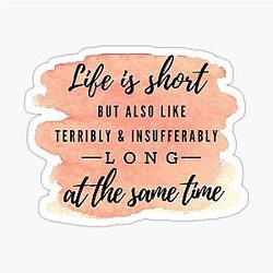 Life is short Jenna Marbles Quote Sticker