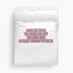 Fatigue of Being Alive Jenna Marbles Duvet Cover