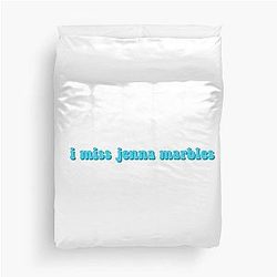 I Miss Jenna Marbles Blue Sticker Duvet Cover