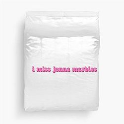 I Miss Jenna Marbles Pink Sticker Duvet Cover