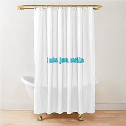 I Miss Jenna Marbles Blue Sticker Shower Curtain