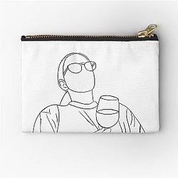 Jenna Marbles Line Drawing Zipper Pouch