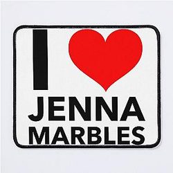 I Heart Jenna Marbles Black Mouse Pad