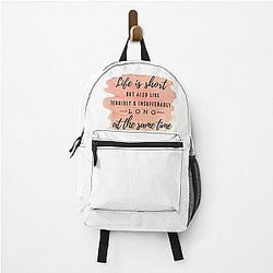Life is Short. Jenna Marbles Quote Backpack