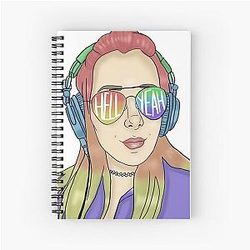 Jenna Marbles Rainbow Painting Spiral Notebook