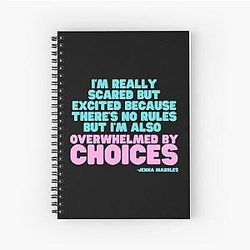 Overwhelmed by Choice Jenna Marbles Spiral Notebook