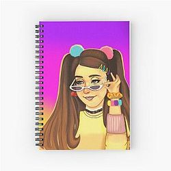 Jenna Marbles Fan Art Colorful Spiral Notebook