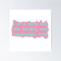 Life is Short Jenna Marbles Poster