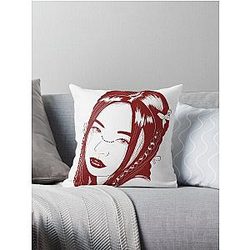 Blackpink Jennie Kim Pink Venom Throw Pillow