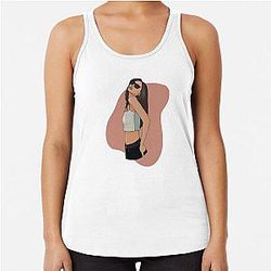 Jennie Kim Fan Art Blackpink Kpop Queen Vibes Racerback Tank Top