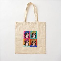 Retro Jennie Kim Andy Warhol Style Cotton Tote Bag