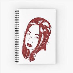 Blackpink Jennie Kim Pink Venom Spiral Notebook