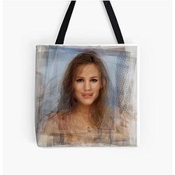 Jennifer Garner Portrait Overlay Print Tote Bag