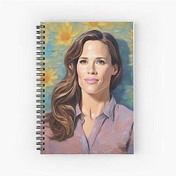 Jennifer Garner Portrait Celebrity Spiral Notebook