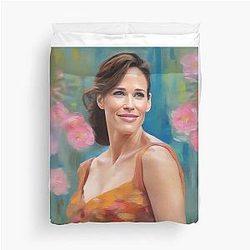 Jennifer Garner Portrait Celebrity Duvet Cover