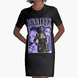 Jennifer Hudson Graphic T-Shirt Dress