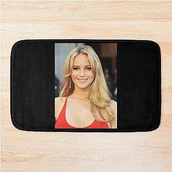 Retro Vintage Jennifer Lawrence Long Wave Bath Mat