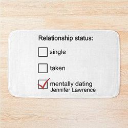 Mentally Dating Jennifer Lawrence Bath Mat