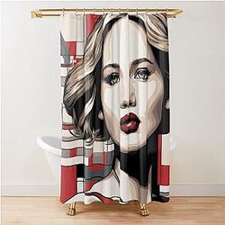 Digital Design of Jennifer Lawrence Shower Curtain