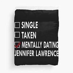Dating Jennifer Lawrence Duvet Cover