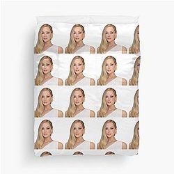 Jennifer Lawrence at No Feelings Premiere Duvet Cover