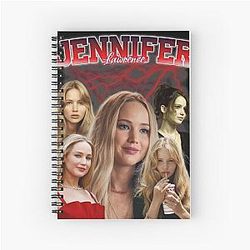 Jennifer Lawrence Retro Style Notebook