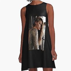 Jennifer Lawrence Modeling A-Line Dress