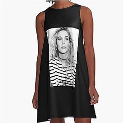 Mens Funny Jennifer Lawrence Black White Gifts Birthday A-Line Dress