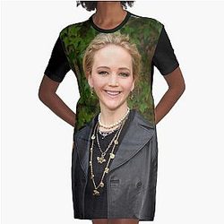 Jennifer Lawrence Graphic T-Shirt Dress