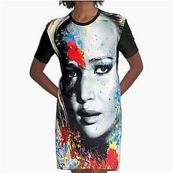 Jennifer Lawrence Graphic T-Shirt Dress