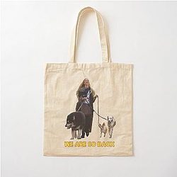 Jennifer Lawrence Walking Dogs We Are Back Cotton Tote Bag