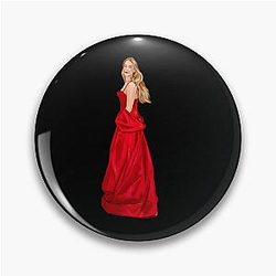 Jennifer Lawrence in Red Dress Pin