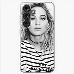Jennifer Lawrence Black and White Samsung Galaxy Case