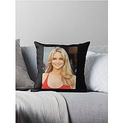 Retro Jennifer Lawrence's Retro Long Wave Throw Pillow