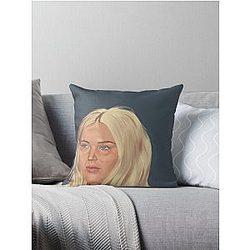 Jennifer Lawrence in Digital Painting Throw Pillow