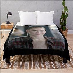 Vintage Jennifer Lawrence Photo Throw Blanket