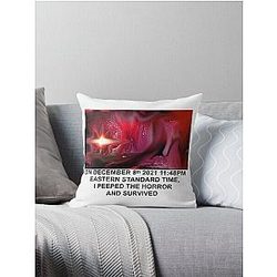 Jerma985 I PEEPED The Horror And Survived Throw Pillow