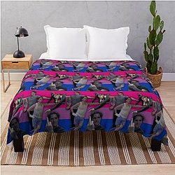 Jerma985 Bisexual Flag Edit Throw Blanket