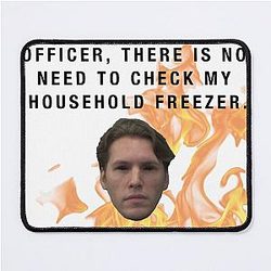 Jerma985 flame design Mousepad