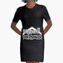 Jerma985 Doll House Logo Graphic T-Shirt Dress