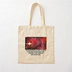 Jerma985 I Peeped the Horror and Survived Cotton Tote Bag