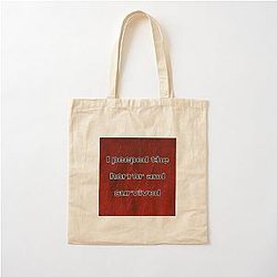 I Peeped The Horror Cotton Tote Bag