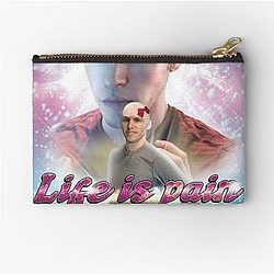 Jerma985 Life is Pain Iconic Zipper Pouch
