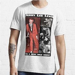 Jerry Lee lewis "Real Wild Child" t-shirt design Essential T-Shirt