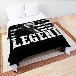 Distressed American Flag Name Music Jerry Lee Lewis Legend Comforter