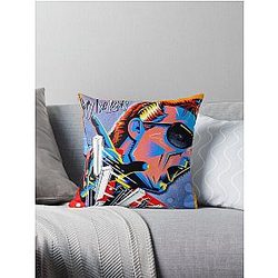 jerry lee lewis popart Throw Pillow