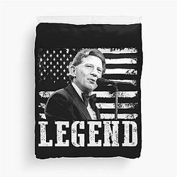 Distressed American Flag Name Music Jerry Lee Lewis Legend Duvet Cover